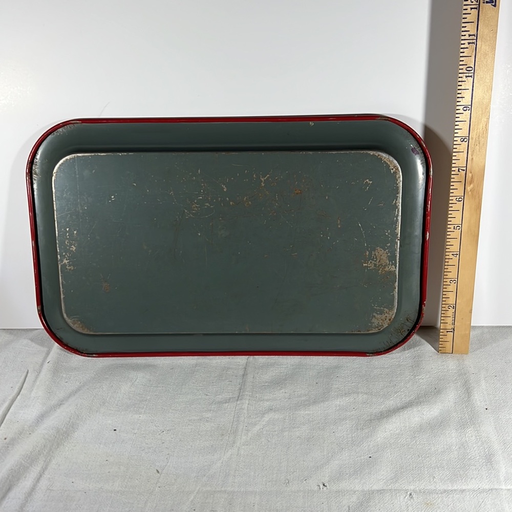 VTG Red Floral Roses Serving Tray - Picture 3 of 3
